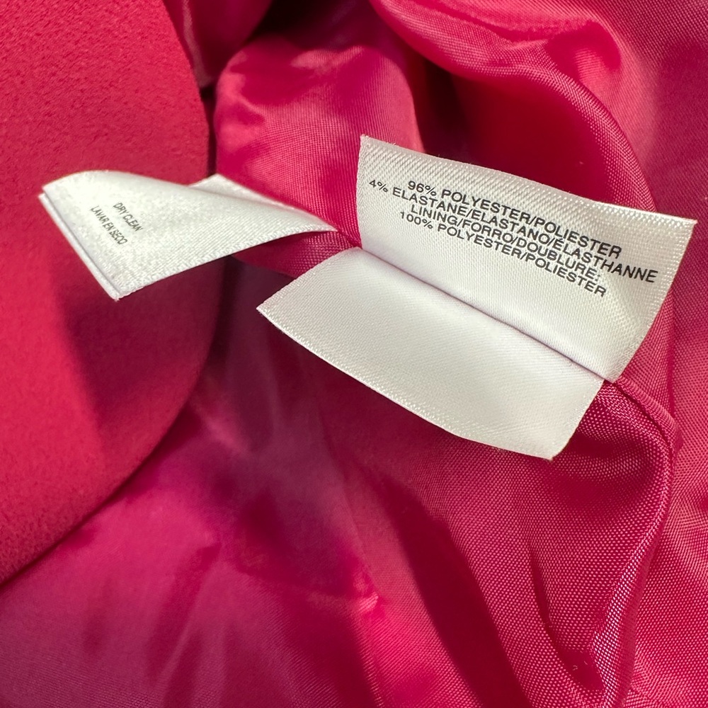 Le Suit Women's Shawl-Collar One-Button Suit Separate Jacket Magenta Size 18 - Picture 5 of 5